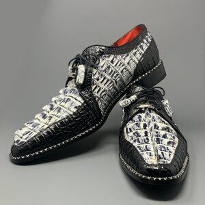 *NEW* All-Wrap Genuine Caiman Crocodile / 3D Croc Scale Spine Toe Box / Men’s 13